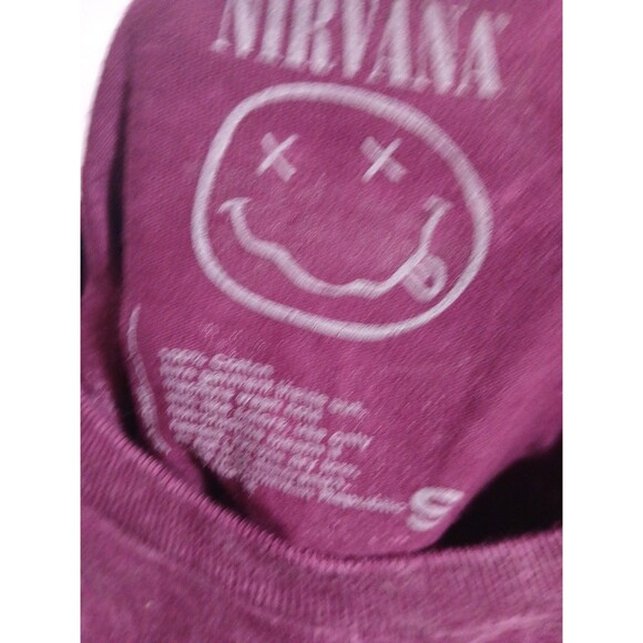 Nirvana In Utero Plum/Purple T-Shirt Size Small Unisex Grunge Nirvana Logo Flaw - Picture 12 of 13